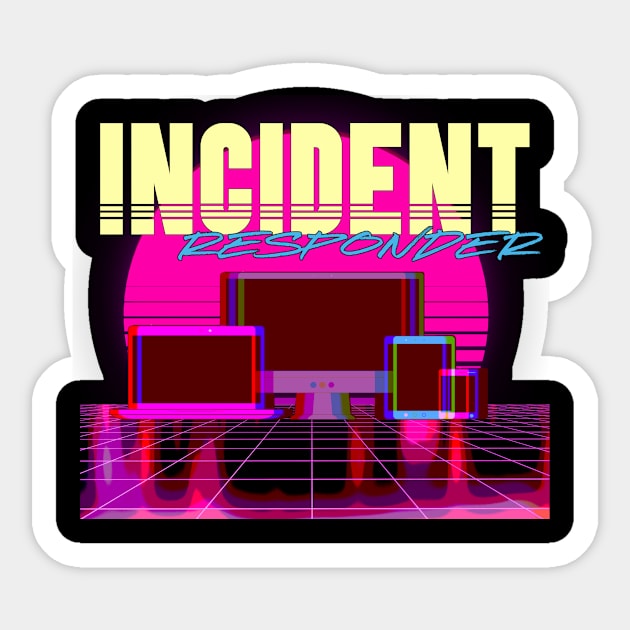 Retro Incident Responder Sticker by DFIR Diva